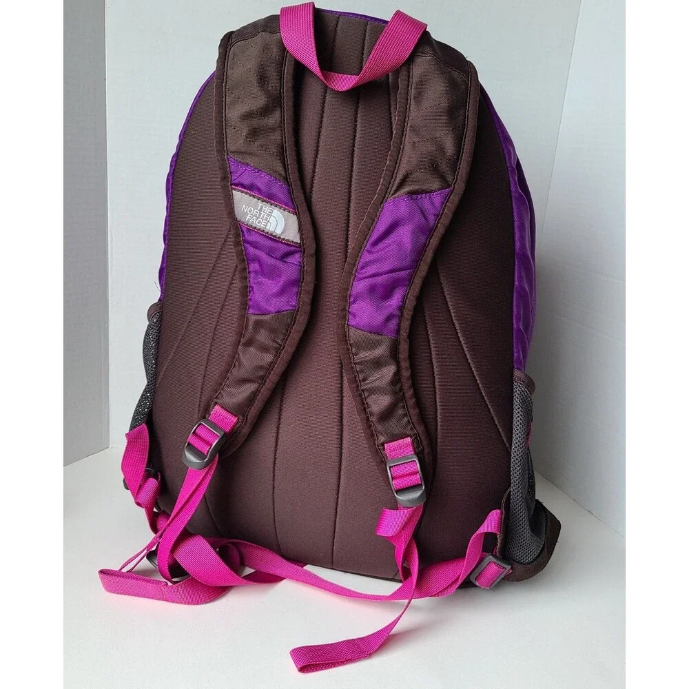 The North Face Jester Backpack Purple Brown Pink School Hiking Book Bag Pack